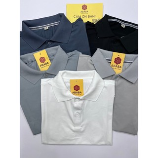 Áo polo nam cao cấp ABABA, áo thun polo nam có cổ,tay lỡ, chất liệu thoáng mát, đen trắng nhiều màu - ABA-POLO-03