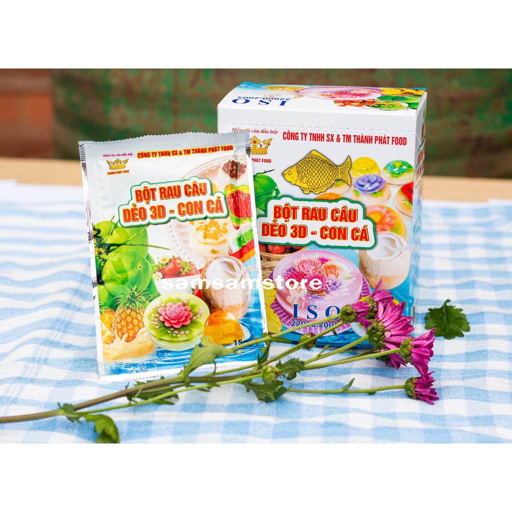 1 Hộp Bột rau câu dẻo 3D - Con cá Thành Phát (10 gói x 15gam) | Shopee ...