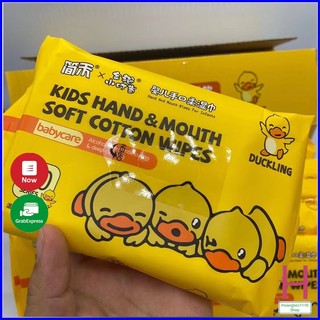 Gói khăn giấy ướt vịt vàng, khăn ướt 1 gói 80 tờ không mùi,an toàn cho gia đình { H }