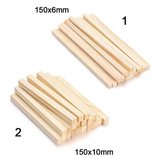 10 thanh gỗ thông vuông kích thước 1cm nhiều kích thước làm mô hình, thủ công, đồ chơi, trang trí