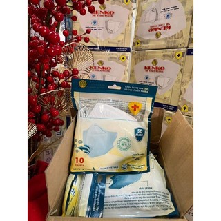 set 100 chiếc khẩu trang 5d kenko màu trắng