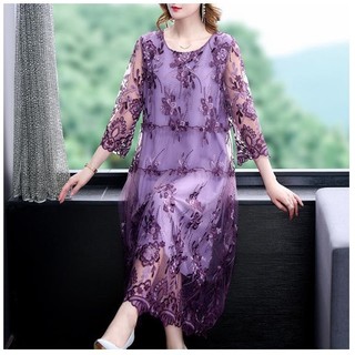 Đầm Voan Trung Niên Dự Tiệc Sang Trọng Quý Phái VH61