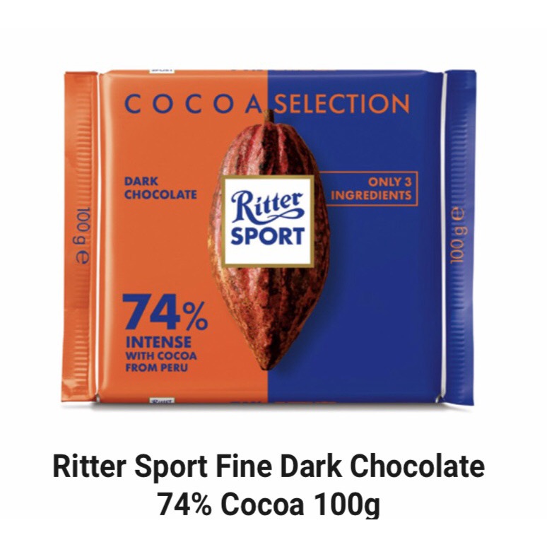 Ritter Sport Dark Chocolate 74% Cacao 100g | Shopee Việt Nam