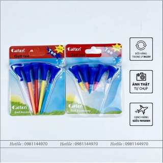 Tee Chơi Golf Caition - Tee Nhựa dài ngắn 4,2 - 8,3cm - Có đầu bằng cao su mềm rễ ràng để bóng - 360 STORE