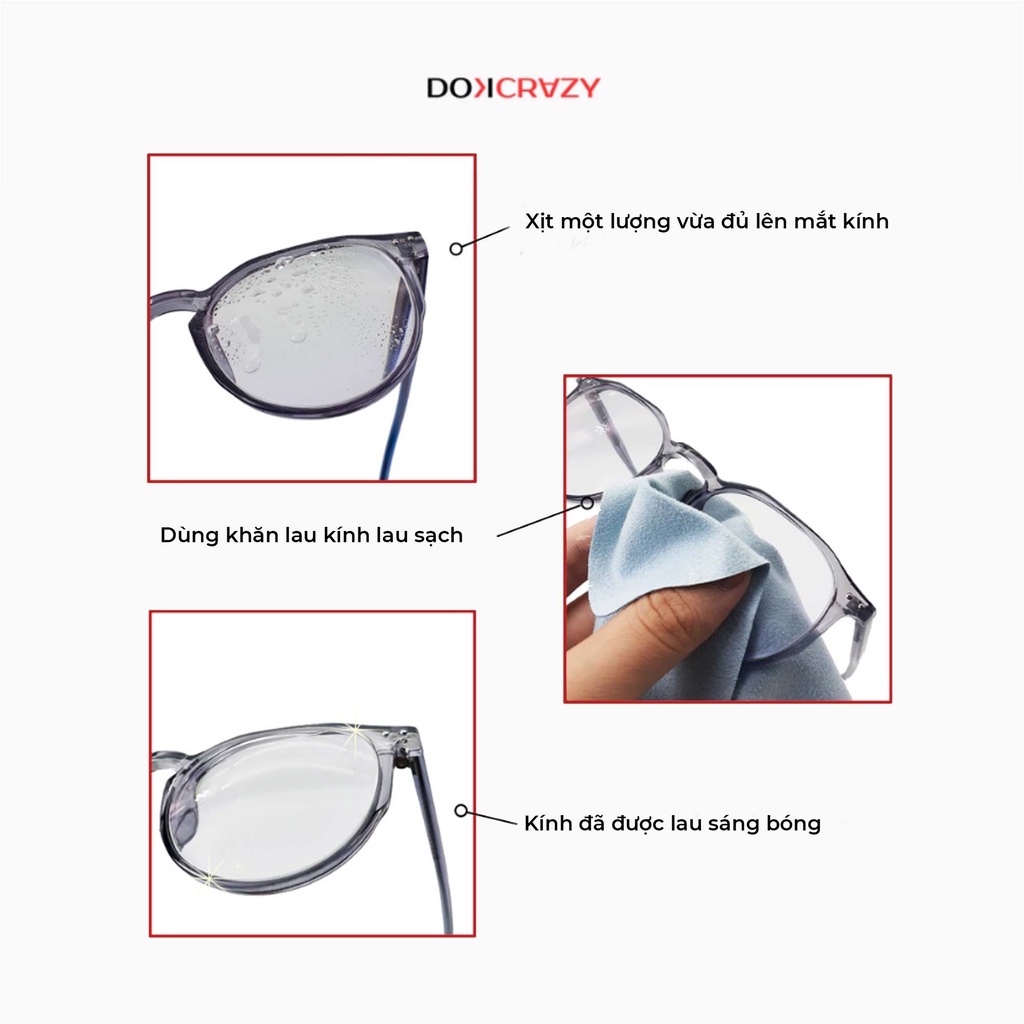 Ảnh Nước xịt rửa mắt kính chuyên dụng DOKCRAZY phụ kiện lau kính an toàn, đa năng 60ml 1