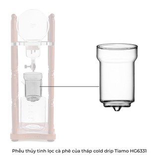 Volcano Phễu thủy tinh lọc cà phê phụ kiện Cold drip Tiamo HG6331