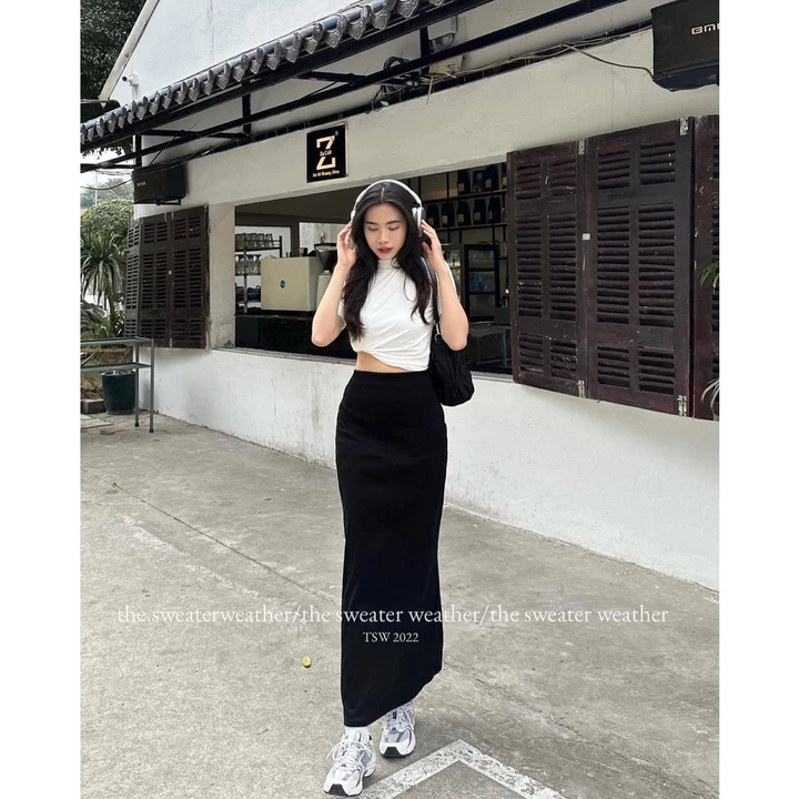 Set Váy Nữ - Áo Phông Nữ Mix Chân Váy Đuôi Cá Nữ Tính Mê Luôn Xưởng May Bảo Ngọc