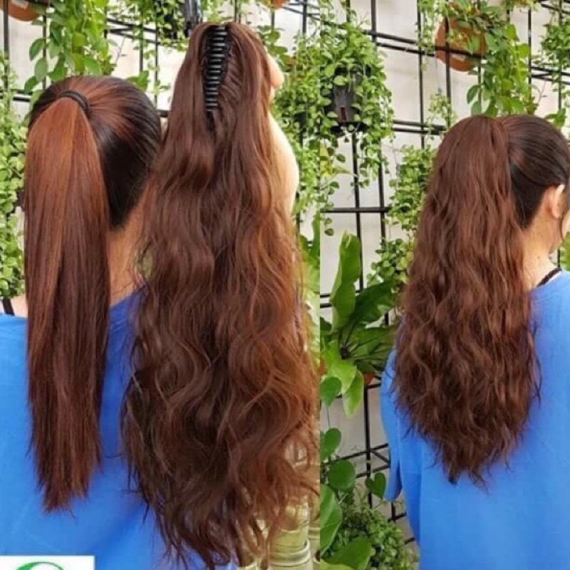 [HÀNG SIÊU CẤP] TÓC GIẢ NGOẠM XOĂN XÙ CÁ TÍNH DÀI 55-60 CM KÈM HÌNH THẬT