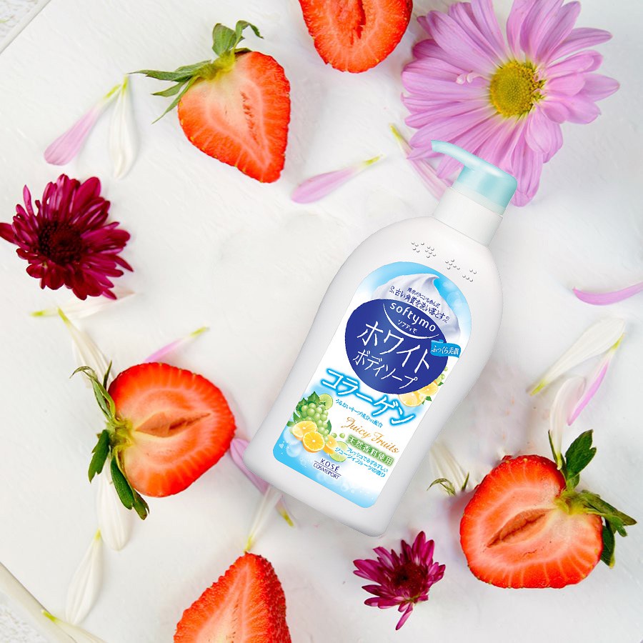 Sữa Tắm Giúp Dưỡng Trắng Sáng Da Kosé Softymo White Body Soap Collagen (600mL)