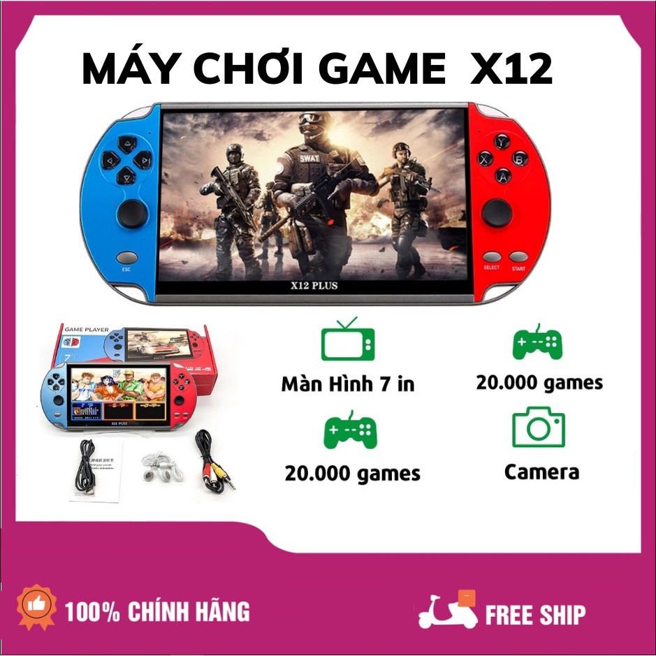 Máy chơi game cầm tay X12 Plus Có sẵn 20000 game Màn hình