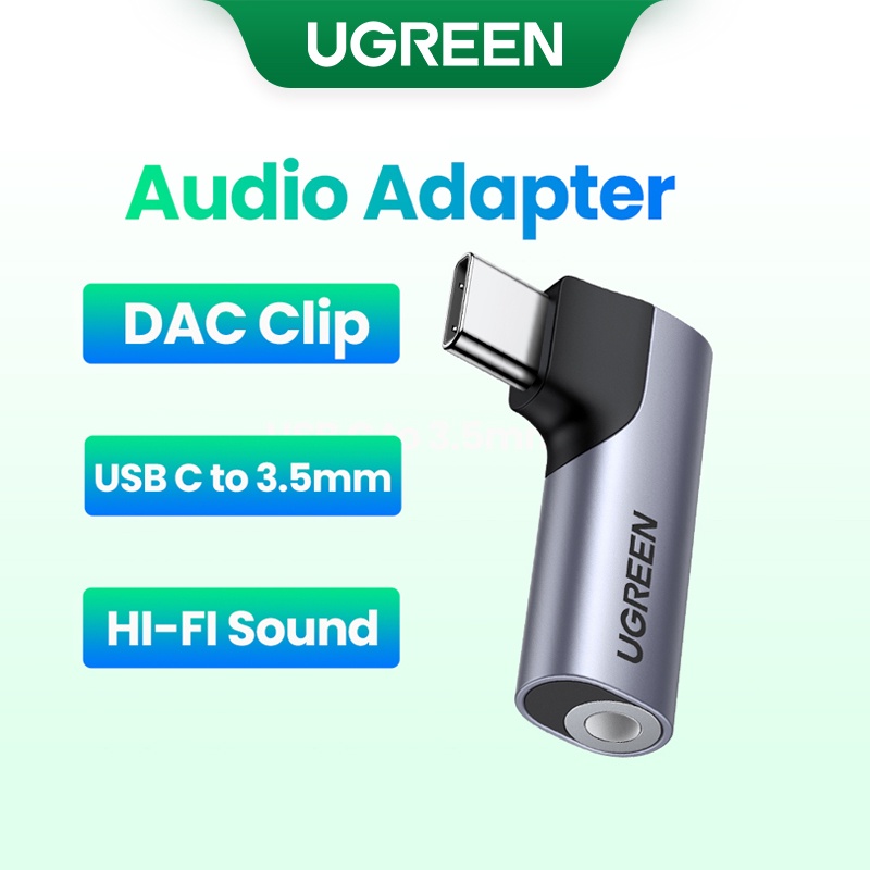 UGREEN USB Type C sang 3.5mm Bộ chuyển đổi âm thanh DAC Chip cho SAMSUNG S21 + SAMSUNG S10 Oneplue 8 Huawei P40 Surface Pro 7 Macbook Air 2020
