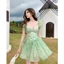 ĐẦM HOA VOAN HỞ LƯNG MÀU XANH LÁ, ĐẦM NỮ NÀNG THƠ HOT TREND TÔN DÁNG | MEOINDAHOUSE