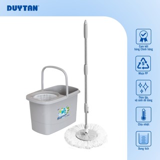 Bộ lau nhà Matsu 10 Lít DUY TÂN nhựa PP, bộ lau nhà 360 độ, bông lau microfiber mịn, thấm hút