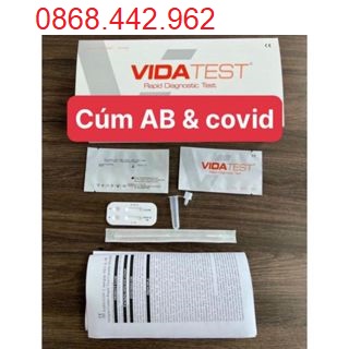 SHIP HỎA TỐC TEST CÚM AB VIDATEST VIDA TEST TÉT tổng hợp cúm AB và cov ...