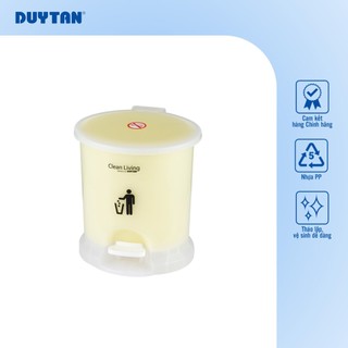 Thùng rác Oval nhí DUY TÂN nhựa PP, xô rác bên trong, chân đạp ngoài thùng, tiện lợi sử dụng ở mọi không gian