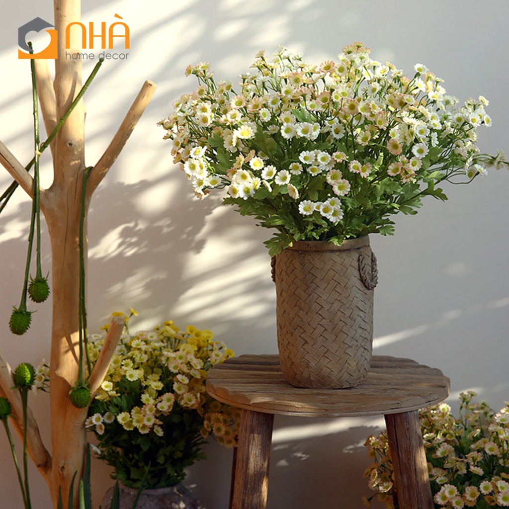 Hoa Cúc Bi Nhỏ Trang Trí Nhà Cửa Phong Cách Vintage