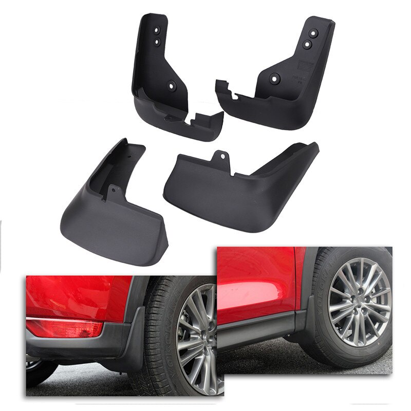 Chắn bùn bánh ô tô Mazda Cx5 2015-2022 bộ chắn bùn 4 bánh xe, Nhựa dẻo bền bỉ