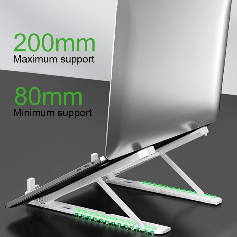 Giá đỡ tản nhiệt Laptop, Macbook, Ipad nhựa ABS chắc chắn, giá đỡ tản nhiệt laptop có thể gấp gọn tiện dụng.