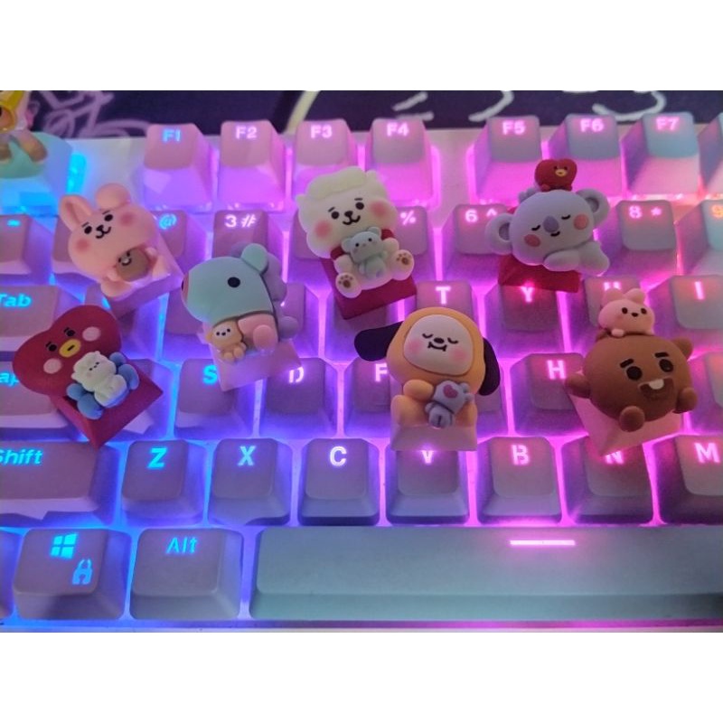 Keycap BTS BangTan Làm Quà Tặng, Kỉ Niệm Nút Bàn Phím Cơ Keycaps ...