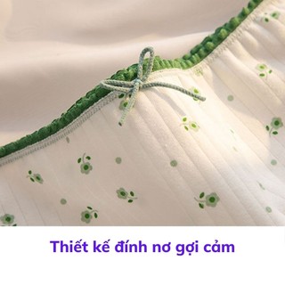 Quần lót nữ cotton kháng khuẩn ren viền dễ thương, Quần chip nữ đính nơ gợi cảm DEVARI L311