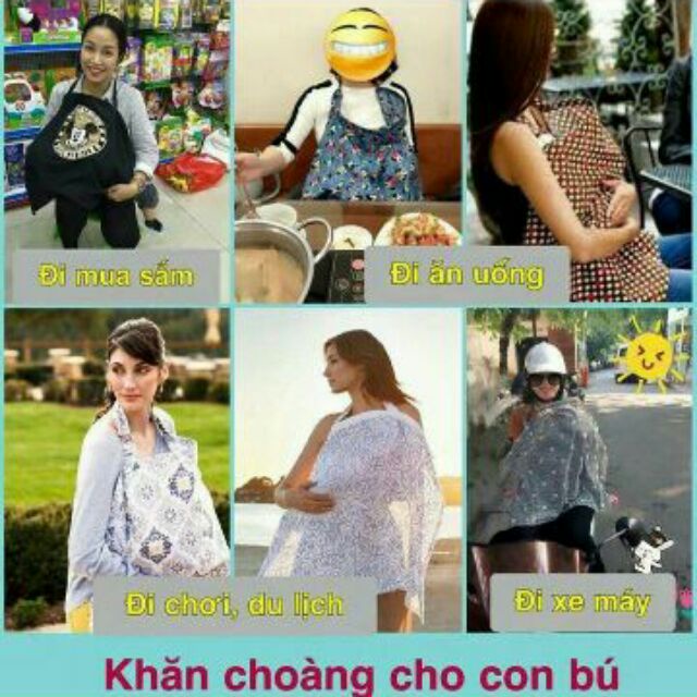 Khăn choàng cho bé bú, khăn che bụi cho bé, khăn che nắng cho bé mesocshop