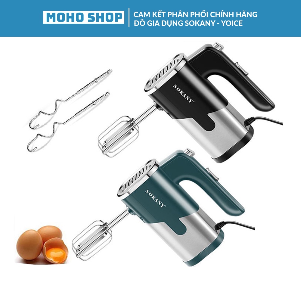 Ảnh Máy đánh trứng, bột cầm tay SOKANY SK-6621 800W có 5 tốc độ cực nhanh nhuyễn [HÀNG CHÍNH HÃNG - BẢO HÀNH 1 NĂM] 1