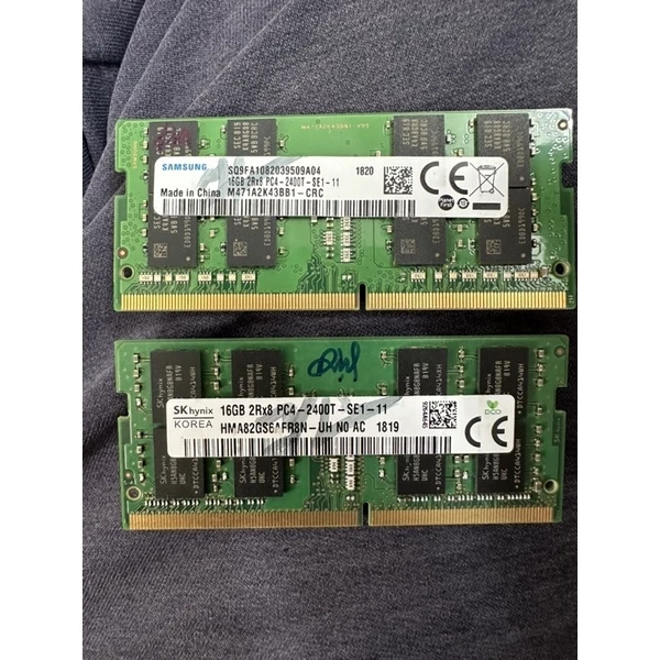 (hình thật) ram laptop 16gb ddr4 bus 2400 mhz hiệu samsung hoặc skhynix tháo máy đời cao ram cũ 16gb ddr4