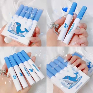 Hộp 5 son kem trang điểm sáng bóng son bóng cá heo Hàng Nội Địa Trung