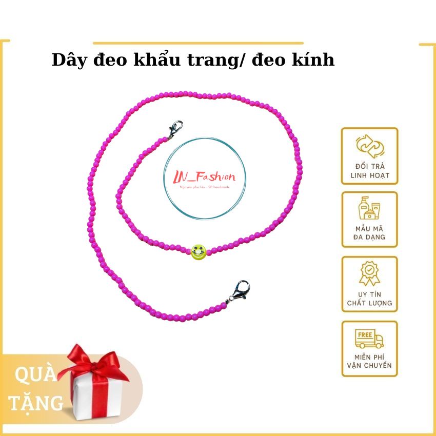 Dây Đeo Khẩu Trang/ Đeo Kính Cho Bé Bằng Cườm Phong Cách Hàn Quốc