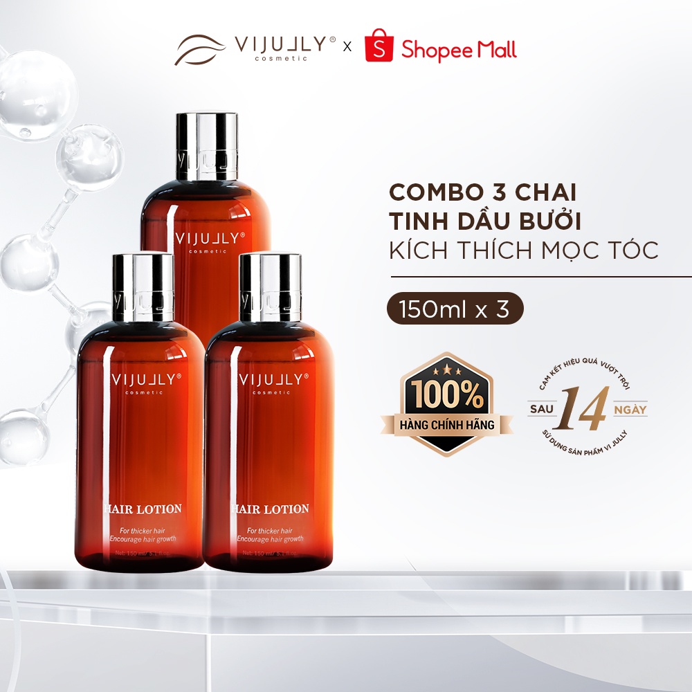 Ảnh Combo 3 Chai Tinh Dầu Bưởi VIJULLY Kích Thích Mọc Tóc 150ml/Chai 1