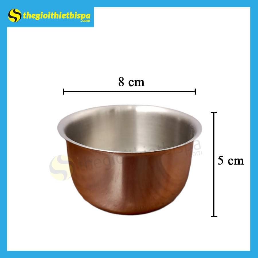Chén inox Vinh Tấn phi 8cm x 5cm - Dùng Để Tẩm Bông Gòn | Shopee Việt Nam