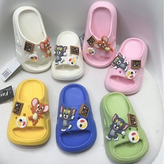 Dép bánh mì cho bé gắn sticker TOMM,Jerry chất liệu nhựa EVA siêu nhẹ cho bé từ 2- 8 tuổi ( B01 )