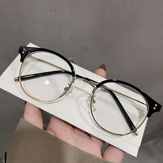 Gọng kính cận nửa viền nữ nam cao cấp kính giả cận không độ cá tính phong cách Nhật Hàn thời trang giá rẻ HANASO 111