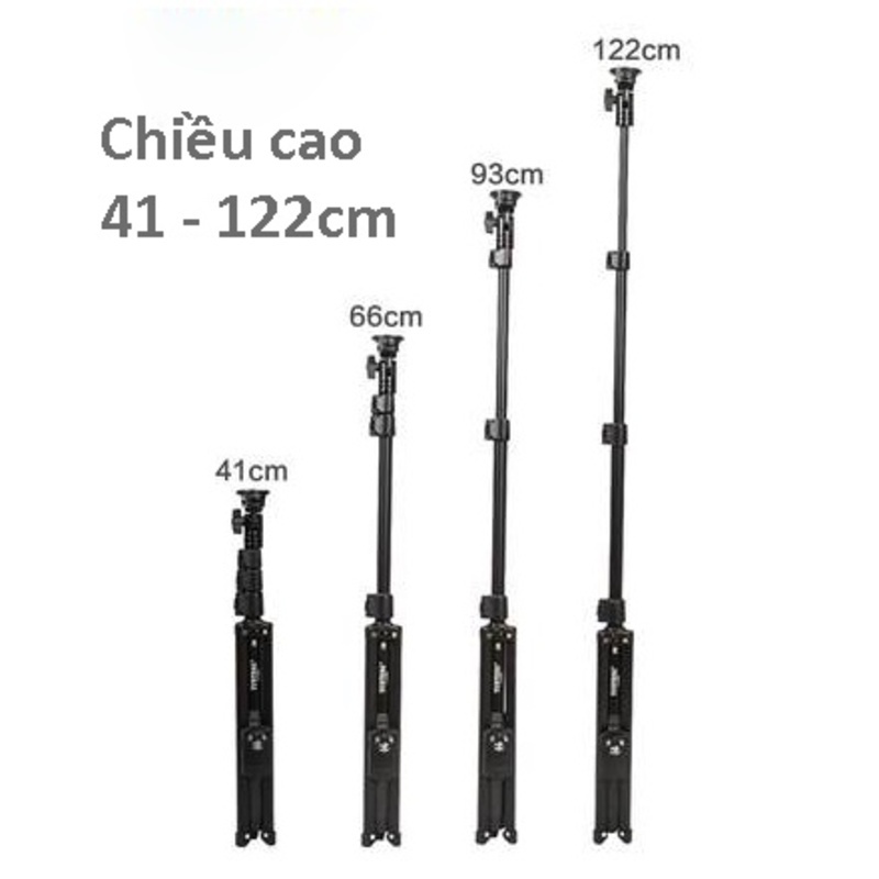 Chân đế điện thoại kết hợp selfie cầm tay Yunteng VCT 1388/1388L có remote từ xa