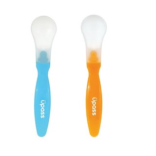 UP3017 - BỘ 2 THÌA ĂN DẶM CÁN NGẮN CAO SU UPASS