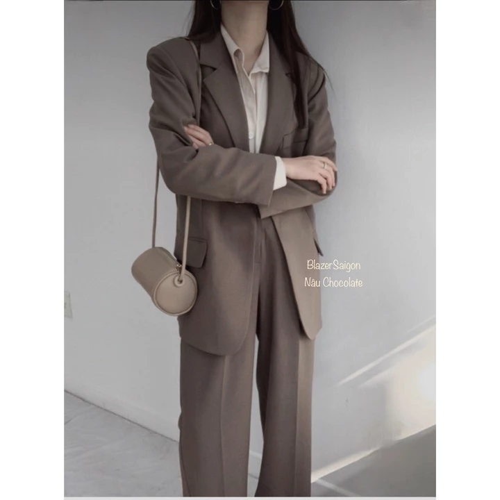 Áo Vest Nữ Áo Blazer Nữ Áo Khoác 2 Nút Phom Rộng Blazer Hàn Quốc - Blazer thiết kế Chuẩn - BLA22035