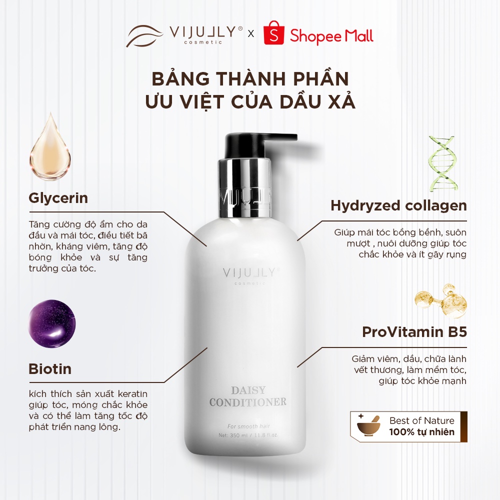 Ảnh Dầu Xả Dừa VIJULLY - Phục Hồi Tóc 350ML 3