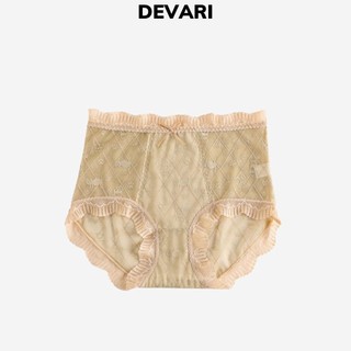 Quần lót nữ ren lưới cao cấp siêu mỏng thoáng mát, đính nơ mềm mại và sexy DEVARI L096