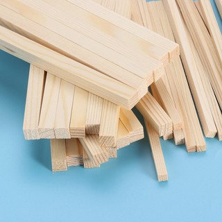 Bộ 10 thanh gỗ thông vuông kích thước 2x2x 50cm làm mô hình, thủ công, đồ chơi, trang trí lồng chim