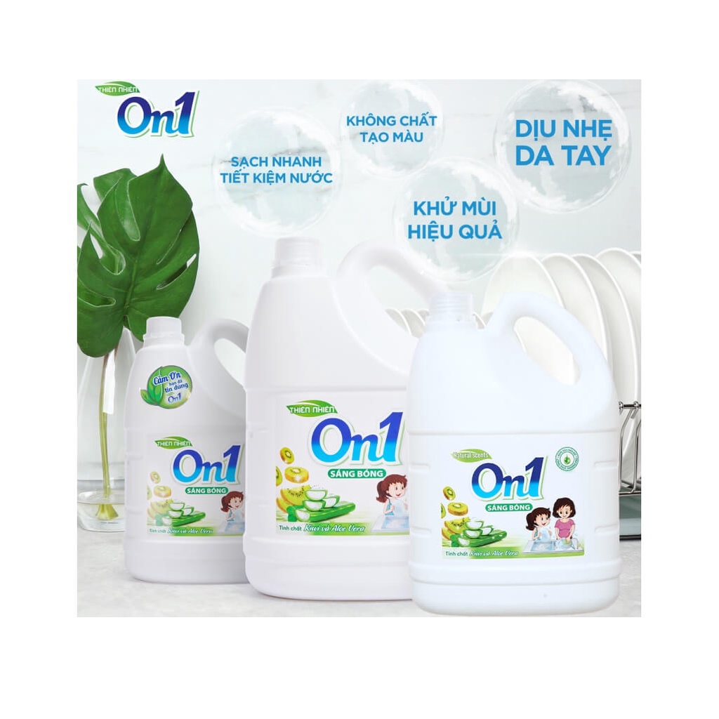 Ảnh Nước rửa chén ON1 hương Chanh sả 3.6kg N5203 không hại da tay 2