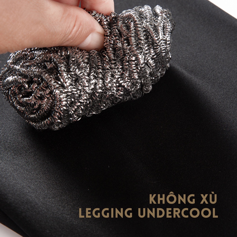 Quần legging ngố lửng đùi nữ UNDERCOOL Tôn Dáng bigsize ôm bó trên gối co dãn tốt cạp cao dáng tập gym yoga QS02