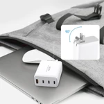 Adapter củ cóc sạc nhanh 120W đa năng 4 in 1 gồm 1 USB A và 3 PD Type-C hiệu WIWU Mini GaN Quick Charger — ảnh 4