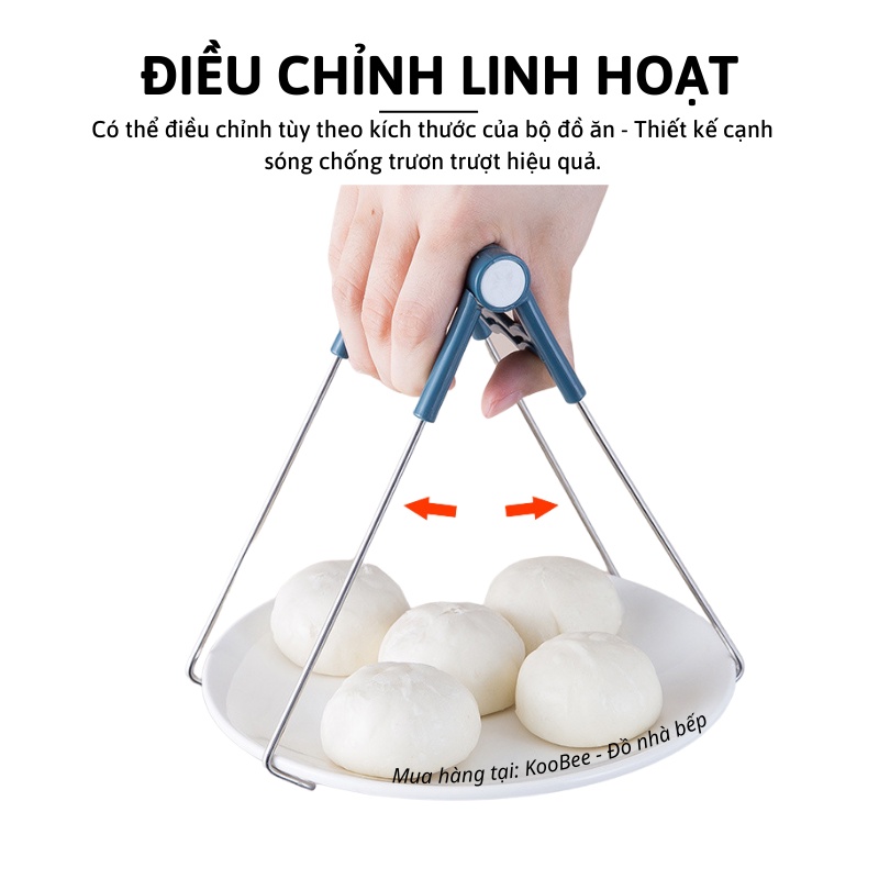 Bộ Dụng Cụ Gắp Bát Đĩa Chống Nóng KOOBEE – Kẹp Gắp, Găng Tay Silicon, Kẹp Nhấc Bát Chống Bỏng Cao Cấp (PKB40)