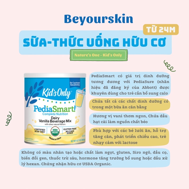 Sữa/thức uống công thức hữu cơ Nature's One (dòng tăng cân) - Kids Only ...