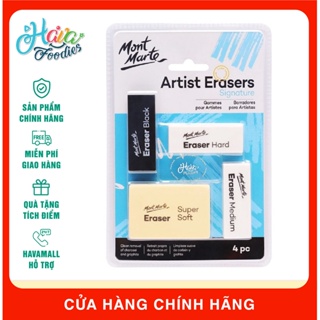 Bộ 4 Gôm Tẩy Chuyên Nghiệp Mont Marte - Artist Erasers Signature