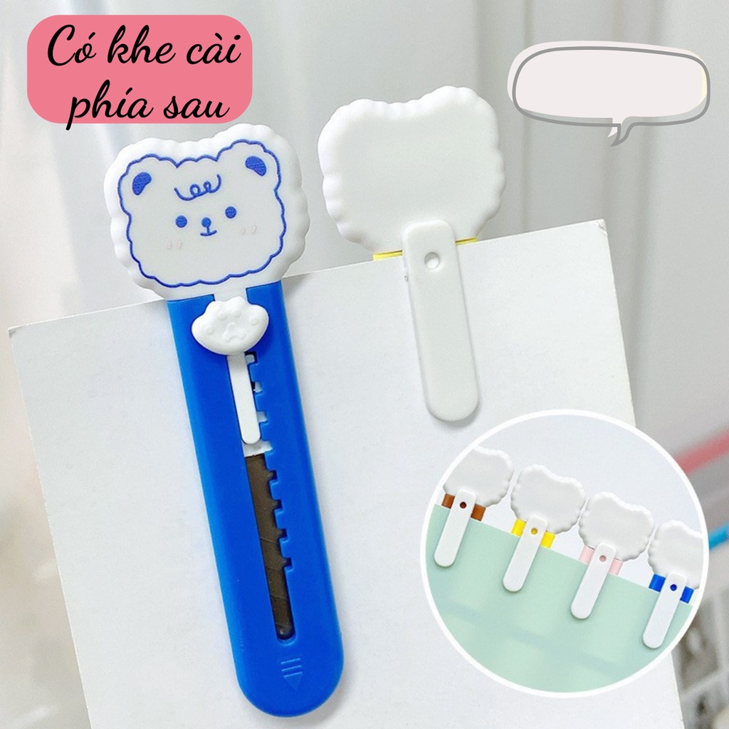 {40 Mẫu} DAO DỌC GIẤY Mini Gắn Charm SANRIO Cute Giá Rẻ Rọc Bút Khui Hàng Trong Suốt Unboxing 1k Peach Home - ảnh 4