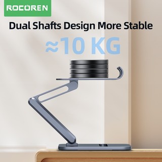 Rocoren Nhôm Để Bàn Giá Đỡ Điện Thoại Đứng Có Thể Gập Lại Máy Tính Bảng Hỗ Trợ Giá Đỡ Cho iPhone 17 16 15 iPad Pro Air Đa Năng Giá Đỡ Gắn