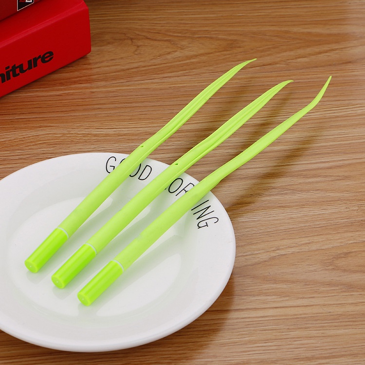 3 Bút Nước Gel Đen Hình Cỏ Xanh