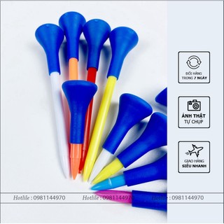 Tee Chơi Golf Caition - Tee Nhựa dài ngắn 4,2 - 8,3cm - Có đầu bằng cao su mềm rễ ràng để bóng - 360 STORE