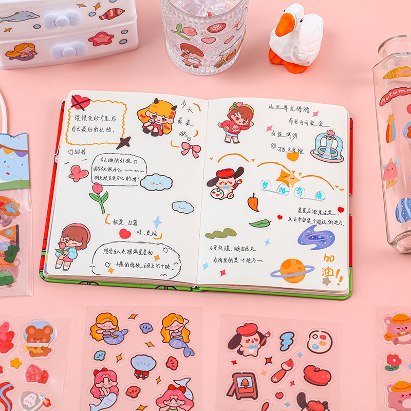 3 Túi 3 Tấm Sticker 10X10Cm Chống Nước